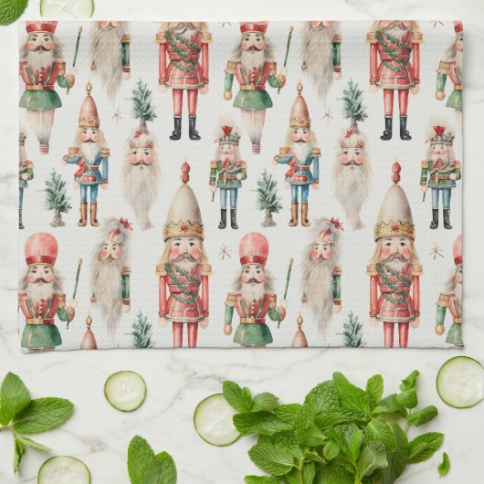 Frohe Weihnachts-Nutcracker-Feiertage Geschirrtuch (Gefaltet)