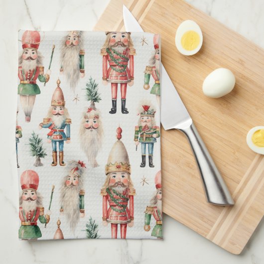 Frohe Weihnachts-Nutcracker-Feiertage Geschirrtuch (Viertel Falte)