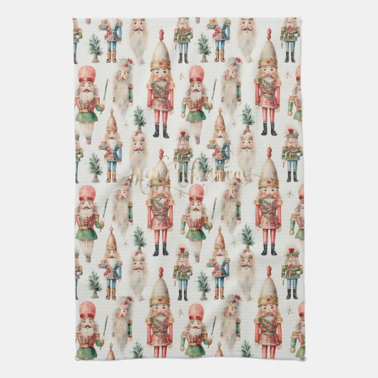 Frohe Weihnachts-Nutcracker-Feiertage Geschirrtuch (Vertikal)