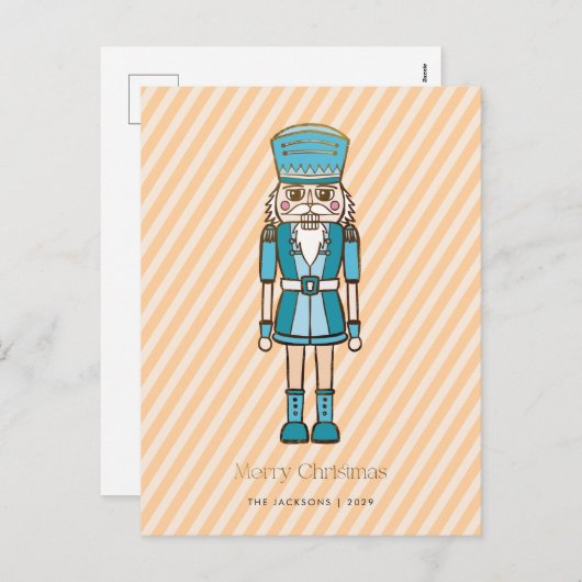 Frohe Weihnachts-Nutcracker Feiertagspostkarte (Vorne/Hinten)