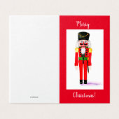 Frohe Weihnachts-Nutcracker-Grußkarte (Außenseite Aufgefaltet)