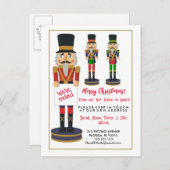 Frohe Weihnachts Nutcracker haben wir umgezogen Ad Ankündigungspostkarte (Vorne/Hinten)