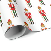 Frohe Weihnachts Nutcracker Kids Charaktere Geschenkpapier (Rolleneckpunkt)