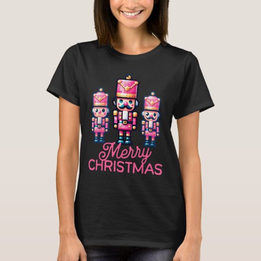 Frohe Weihnachts Nutcracker Niedliche Weihnachtsfr T-Shirt (Vorderseite)