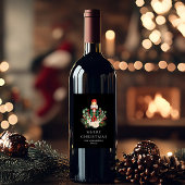 Frohe Weihnachts Nutcracker Script botanische Cust Weinetikett