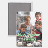 Frohe Weihnachts-Oma 2024 Magnet (Vorderseite/Rückseite)