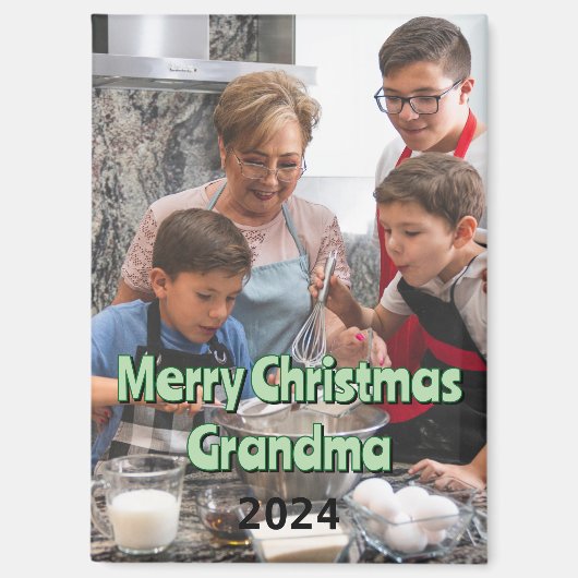 Frohe Weihnachts-Oma 2024 Magnet (Vorderseite)
