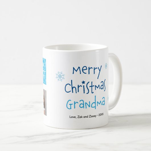 Frohe Weihnachts-Oma 2 Foto Custom Tasse (VorderseiteRechts)