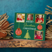 Frohe Weihnachts-Oma 4-Foto Collage Fotoplatte (Seite)