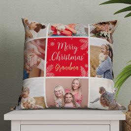 Frohe Weihnachts-Oma 8 Foto Familienkollektion Kissen