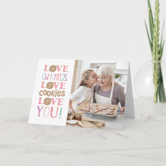 Frohe Weihnachts-Oma-Fotokarte Karte (Vorderseite)