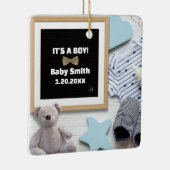 Frohe Weihnachts-Oma seine A Boy Pregnancy-Offenba Keramikornament (Rechts)