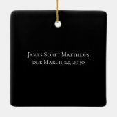 Frohe Weihnachts-Oma Ultrasound Ankündigung Keramikornament (Rückseite)