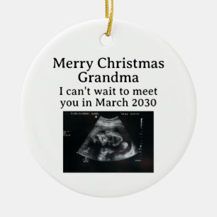 Frohe Weihnachts Oma Ultrasound Schwangerschaft Keramik Ornament