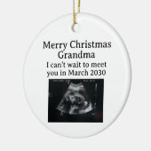Frohe Weihnachts Oma Ultrasound Schwangerschaft Keramik Ornament (Links)