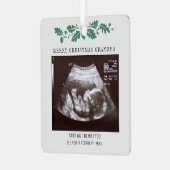 Frohe Weihnachts Oma Ultrasound Schwangerschaft Sc Ornament Aus Metall (Vorderseite links)