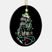Frohe Weihnachts Onkologe Oncology Nurse Crew Keramik Ornament (Rechts)