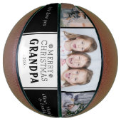 Frohe Weihnachts Opa 3 FotoCollage Basketball (Vertikal)