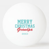 Frohe Weihnachts Opa Foto Ping Pong Balls Tischtennisball (Vorderseite)