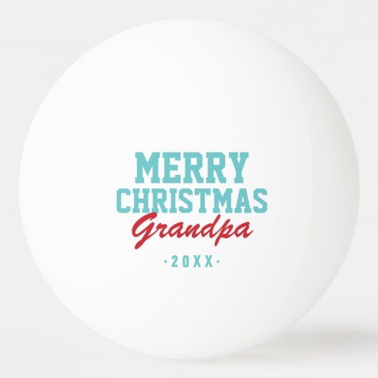 Frohe Weihnachts Opa Foto Ping Pong Balls Tischtennisball (Vorderseite)