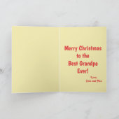 Frohe Weihnachts Opa Weihnachtsfotokarte Karte (Innenseite)