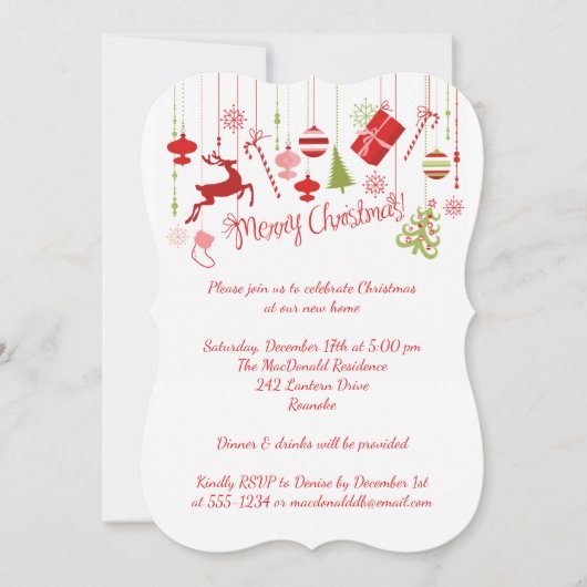 Frohe Weihnachts-Open House Einladung (Vorderseite)