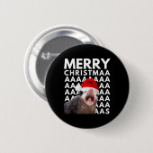 Frohe Weihnachts Opossum schreiende Spaß Männer Fr Button (Vorne & Hinten)