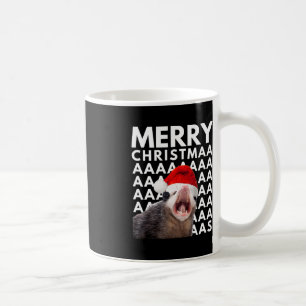 Frohe Weihnachts Opossum schreiende Spaß Männer Fr Kaffeetasse