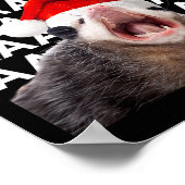 Frohe Weihnachts Opossum schreiende Spaß Männer Fr Poster (Ecke)