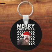 Frohe Weihnachts Opossum schreiende Spaß Männer Fr Schlüsselanhänger (Vorderseite)