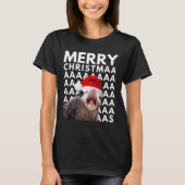 Frohe Weihnachts Opossum schreiende Spaß Männer Fr T-Shirt (Vorderseite)