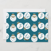 Frohe Weihnachts-Ornament-Fotokarte Feiertagskarte (Rückseite)