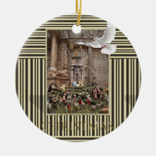 Frohe Weihnachts-Ornament, Jesus Geburt Keramik Ornament