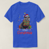 Frohe Weihnachts Otter Weihnachtsmannmütze Tree Li T-Shirt (Design vorne)