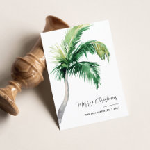 Frohe Weihnachts Palm Tree Coastal Kariert