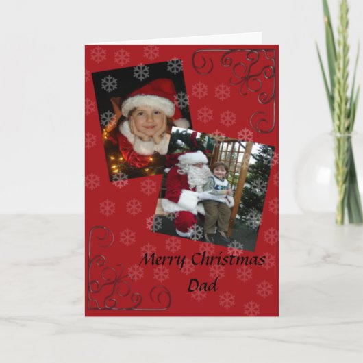 Frohe Weihnachts Papa Feiertagskarte (Vorderseite)