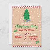 Frohe Weihnachts-Party Dinner Weihnachten Weihnach Einladung (Vorderseite)