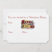 Frohe Weihnachts-Party Einladung (Rückseite)