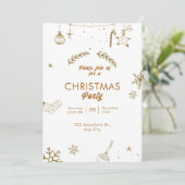 Frohe Weihnachts-Party Einladung (Stehend Vorderseite)
