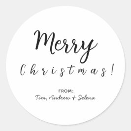 Frohe Weihnachts-Party Geschenke für Familienfreun Runder Aufkleber