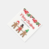 Frohe Weihnachts-Party Holly Paper Napkins Serviette (Ecke)