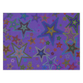 Frohe Weihnachts-Party Lila Tischtennis-Sterne Tischdecke (Vorderseite (Horizontal))