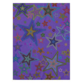 Frohe Weihnachts-Party Lila Tischtennis-Sterne Tischdecke (Vorderseite)