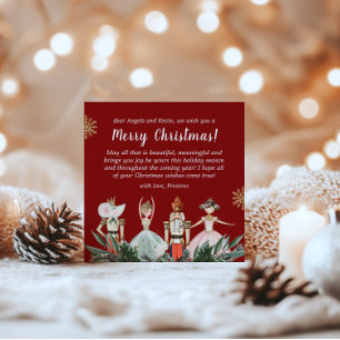 Frohe Weihnachts-Party Nutcracker Red Feiertagskarte
