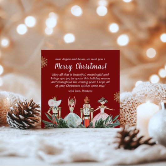 Frohe Weihnachts-Party Nutcracker Red Feiertagskarte