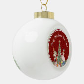 Frohe Weihnachts-Party Nutcracker Red Keramik Kugel-Ornament (Links)