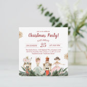 Frohe Weihnachts Party Nutcracker Thema Einladung (Stehend Vorderseite)