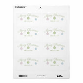 Frohe Weihnachts-Party Ornaments Papier Name Tag (Vorne)