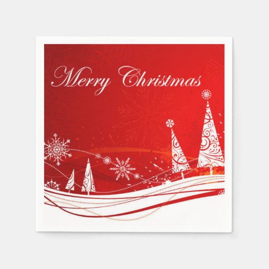 Frohe Weihnachts-Party Papier Napkins Serviette (Vorderseite)