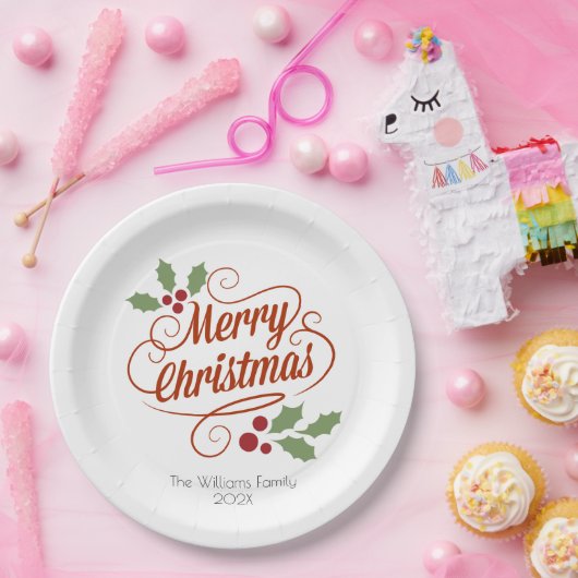 Frohe Weihnachts-Party Papier Platte Pappteller (Party)